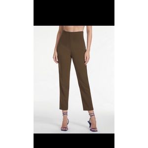 NWT Commense High Waisted Relaxed Straight Leg Trousers - Coffee - US Small